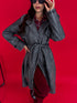 "RECORD OX88" leather imitation trench coat - GRAPHITE GREY